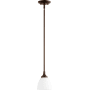 Quorum International Enclave Single Light 5-1/2" Wide Mini Pendant Oiled Bronze