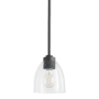 Quorum International Reyes 6" Wide Mini Pendant Textured Black