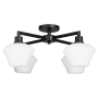 Quorum International Wallinger 4 Light 26" Wide Flush Mount Ceiling Fixture Matte Black