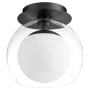 Quorum International Fort Worth 9" Wide Flush Mount Globe Ceiling Fixture Matte Black