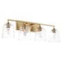 Quorum International Eldorado 4 Light 35" Wide Vanity Light Aged Brass