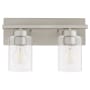 Quorum International Carter 2 Light 14" Wide Vanity Light Satin Nickel
