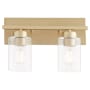 Quorum International Carter 2 Light 14" Wide Vanity Light Aged Brass