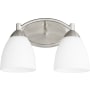 Quorum International Barkley 2 Light 14" Wide Bathroom Vanity Light Satin Nickel