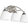 Quorum International Barkley 3 Light 21" Wide Bathroom Vanity Light Satin Nickel