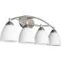 Quorum International Barkley 4 Light 29" Wide Bathroom Vanity Light Satin Nickel