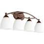 Quorum International Barkley 4 Light 29" Wide Bathroom Vanity Light Oiled Bronze
