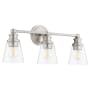 Quorum International Dunbar 3 Light 23" Wide Bathroom Vanity Light Satin Nickel