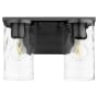 Quorum International Steinway 2 Light 12" Wide Vanity Light Matte Black