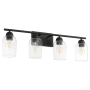 Quorum International Lacy 4 Light 30" Wide Vanity Light Matte Black