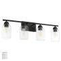 Quorum International Lacy 4 Light 30" Wide Vanity Light Satin Nickel