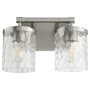 Quorum International Starky 2 Light 13" Wide Vanity Light Satin Nickel
