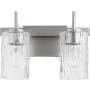 Quorum International Fort Worth 2 Light 13" Wide Vanity Light Satin Nickel