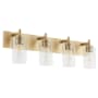 Quorum International Fallstaff 4 Light 32" Wide Vanity Light Aged Brass