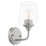 Quorum International Raymond 11" Tall Bathroom Sconce Satin Nickel