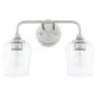 Quorum International Goodwin 2 Light 16" Wide Vanity Light Satin Nickel