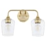 Quorum International Goodwin 2 Light 16" Wide Vanity Light Aged Brass