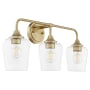 Quorum International Goodwin 3 Light 23" Wide Vanity Light Aged Brass