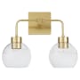 Quorum International Cassini 2 Light 15" Wide Vanity Light Aged Brass
