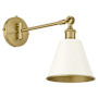 Quorum International Bailey 13" Tall Wall Sconce Studio White / Aged Brass