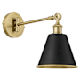 Quorum International Bailey 13" Tall Wall Sconce Matte Black / Aged Brass