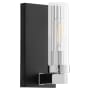 Quorum International Kilbey 10" Tall Bathroom Sconce Matte Black / Chrome