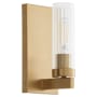 Quorum International Kilbey 10" Tall Bathroom Sconce Aged Brass