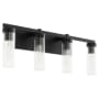 Quorum International Kilbey 4 Light 27" Wide Vanity Light Matte Black / Clear