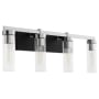 Quorum International Kilbey 4 Light 27" Wide Vanity Light Matte Black