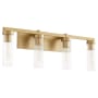 Quorum International Kilbey 4 Light 27" Wide Vanity Light Aged Brass