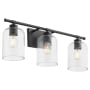 Quorum International Tribute 3 Light 25" Wide Vanity Light Matte Black