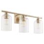 Quorum International Tribute 3 Light 25" Wide Vanity Light Aged Brass
