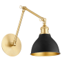 Quorum International 17" Tall Wall Sconce Aged Brass / Noir