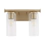 Quorum International Mercier 2 Light 15" Wide Vanity Light Aged Brass
