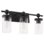 Quorum International Lee Boulevard 3 Light 22" Wide Vanity Light Matte Black