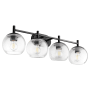 Quorum International Lyon 4 Light 32" Wide Vanity Light Matte Black