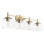 Quorum International Lyon 4 Light 32" Wide Vanity Light Aged Brass