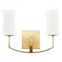 Quorum International Providence 2 Light 11, 15" Tall Bathroom Sconce Gold Leaf