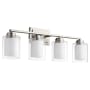 Quorum International Fort Worth 4 Light 29" Wide Vanity Light Satin Nickel