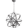 Quorum International Celeste 4 Light 19" Wide Taper Candle Chandelier Zinc