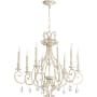 Quorum International Ansley 8 Light 29" Wide Taper Candle Chandelier Persian White