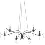 Quorum International Lorelei 6 Light 50" Wide Crystal Candle Style Chandelier Matte Black