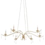 Quorum International Lorelei 6 Light 50" Wide Crystal Candle Style Chandelier Antique Silver
