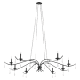 Quorum International Lorelei 8 Light 64" Wide Crystal Candle Style Chandelier Matte Black