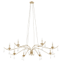 Quorum International Lorelei 8 Light 64" Wide Crystal Candle Style Chandelier Aged Silver Leaf