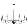 Quorum International Maryse 10 Light 60" Wide Taper Candle Style Chandelier Matte Black
