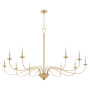 Quorum International Maryse 10 Light 60" Wide Taper Candle Style Chandelier Aged Brass