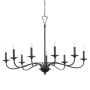 Quorum International Maryse 9 Light 37" Wide Taper Candle Style Chandelier Matte Black