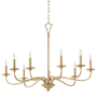 Quorum International Maryse 9 Light 37" Wide Taper Candle Style Chandelier Aged Brass