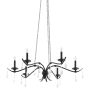 Quorum International Lorelei 6 Light 36" Wide Crystal Candle Style Chandelier Matte Black